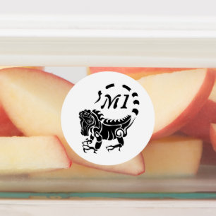 Tribal Iguana Monogram Waterproof