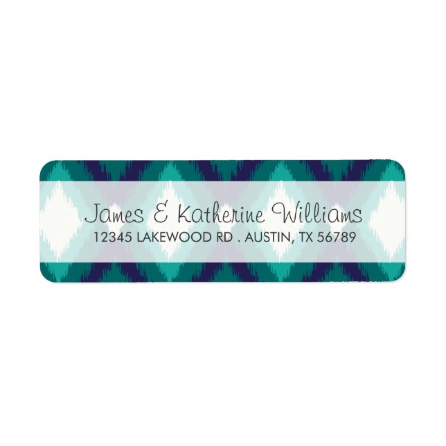 Tribal Ikat Chevron Modern Wedding (Front)