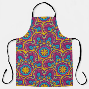 Tribal indian ethnic seamless mandalas repeat desi apron