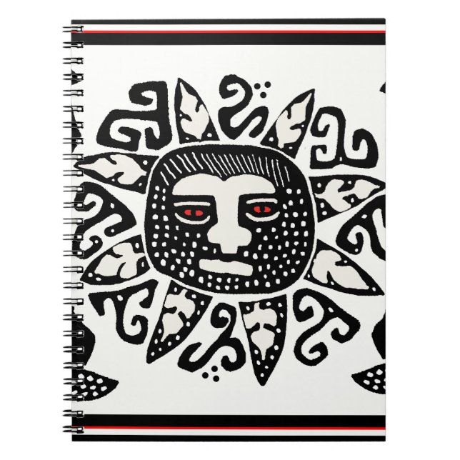 Tribal Indian Sun Spirit Notebook (Front)