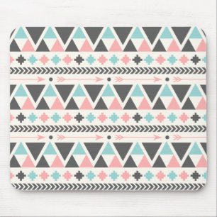 Tribal Inspired Coral and Mint Pattern Mouse Mat