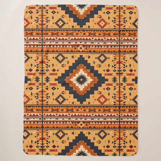 Tribal-inspired Sherpa Blanket (Front)