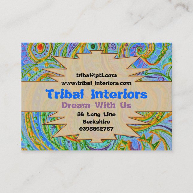 Tribal Interiors 3 Profile Card (Front)