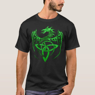 Tribal Irish Green Celtic Knot Fantasy Celtic Drag T-Shirt