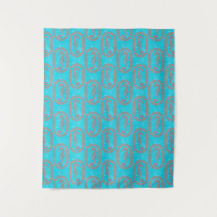 Tribal Island Seahorse Tapestry