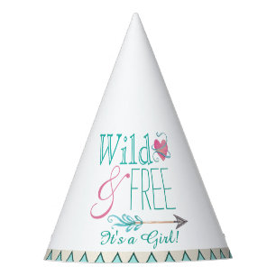Tribal Its a Girl Baby Shower Party Hat