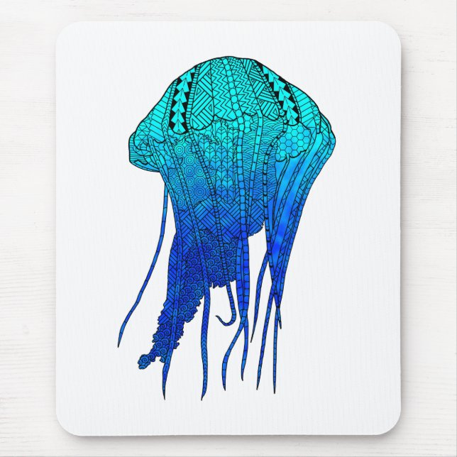Tribal Jellyfish Mouse Mat (Front)