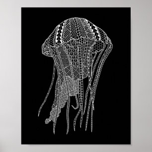 Tribal Jellyfish Poster