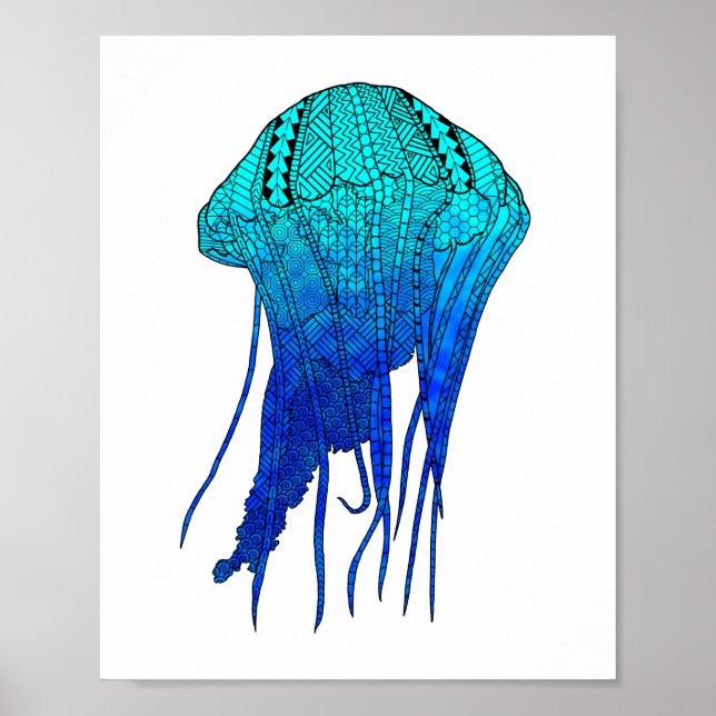 Tribal Jellyfish Poster (Front)