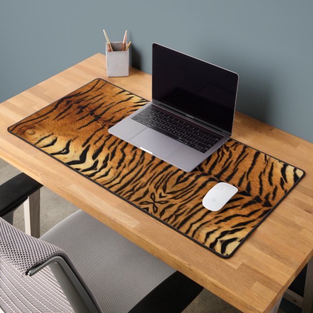 Tribal jungle animal fur Tiger Print Desk Mat (Office 2)