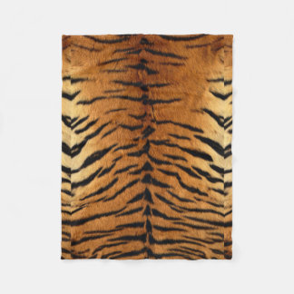 Tribal jungle animal fur Tiger Print Fleece Blanket