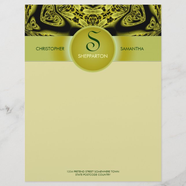 Tribal Jungle (he)Art personalise Stationery Customized Letterhead (Front)