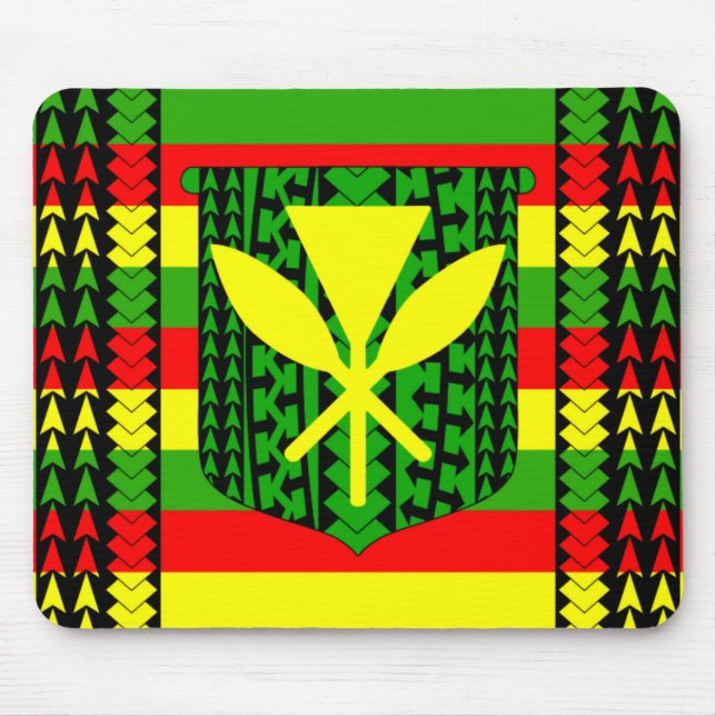 Tribal Kanaka Maoli Flag Mouse Mat (Front)