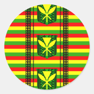 Tribal Kanakan Maoli Classic Round Sticker