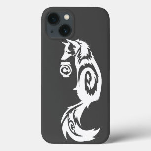 Tribal Kitsune Fox with Spirit Lantern iPhone 13 Case
