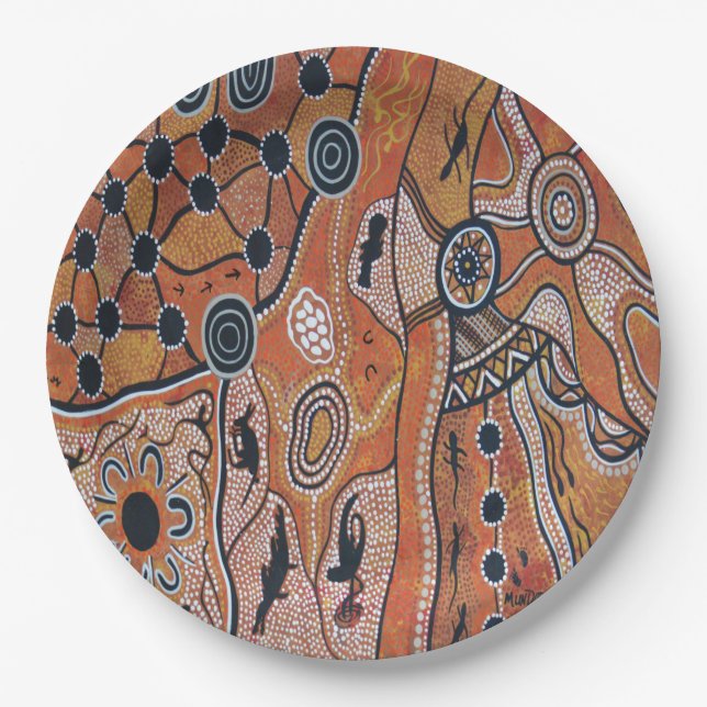 Tribal Land Earth Paper Plates 9" (Front)