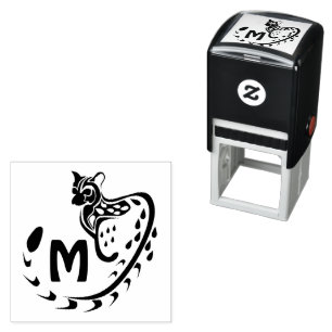 Tribal Large Spotted Genet Monogram Self-inking Stamp