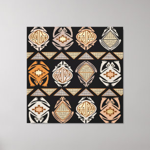 Tribal Leap Frogs Canvas Print