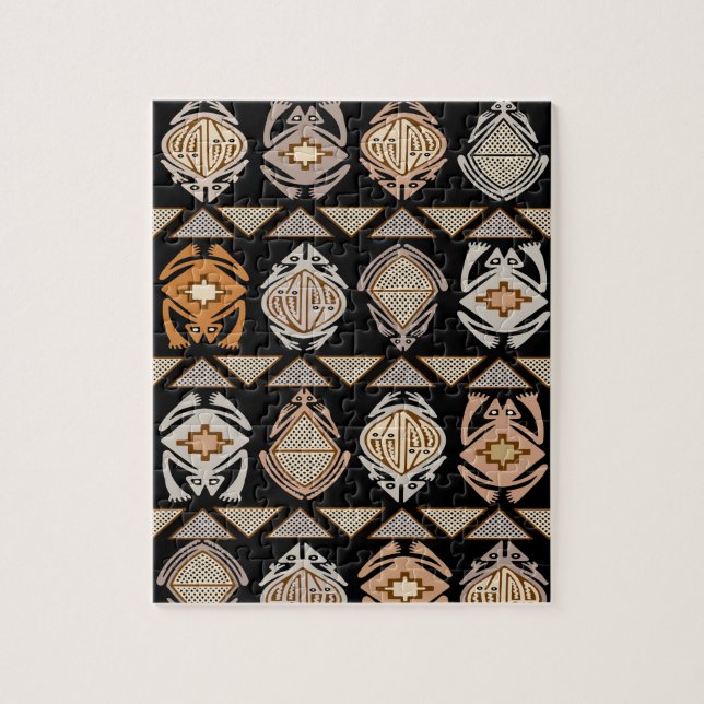 Tribal Leap Frogs Jigsaw Puzzle (Vertical)