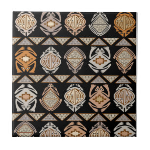 Tribal Leap Frogs Tile