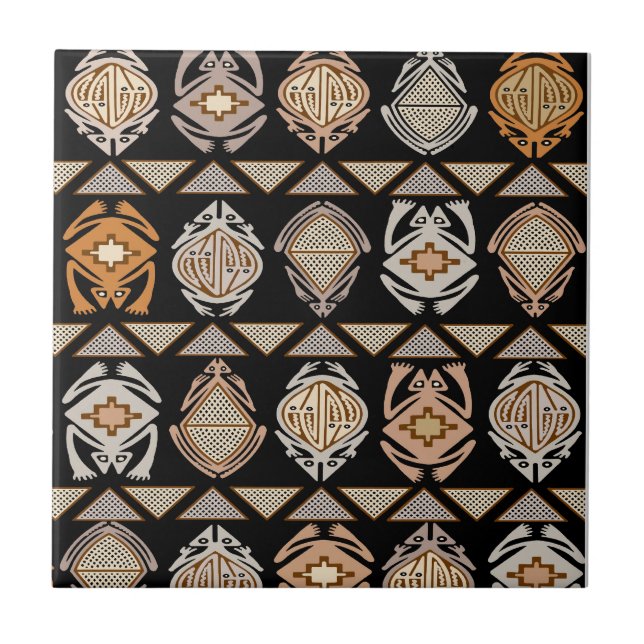 Tribal Leap Frogs Tile (Front)