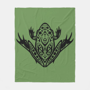 Tribal Leopard Frog Fleece Blanket