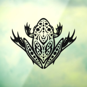 Tribal Leopard Frog Window Cling
