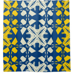 Tribal like asian feel seamless pattern, abstract shower curtain