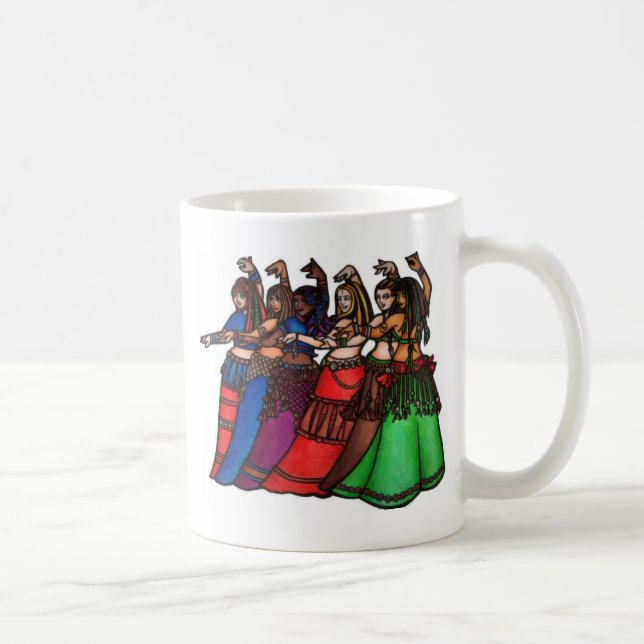 Tribal Line Belly Dancers Mug (Right)
