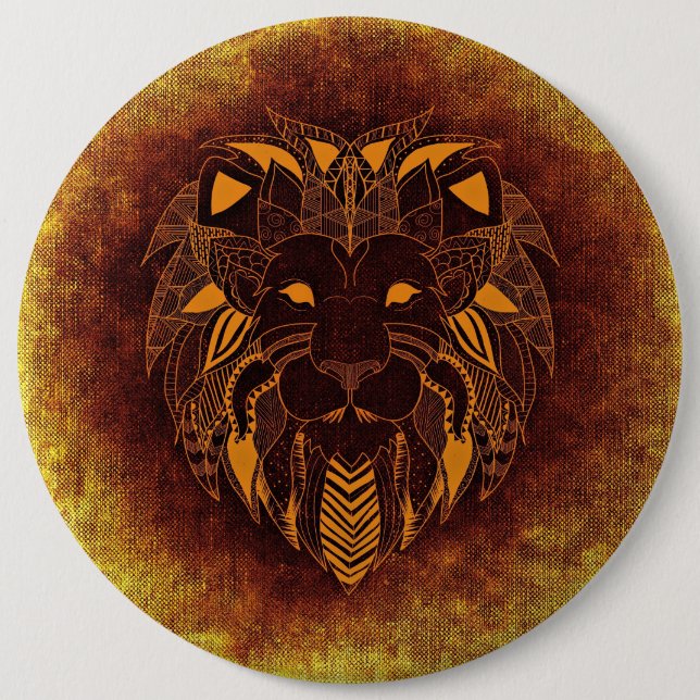 tribal lion button (Front)