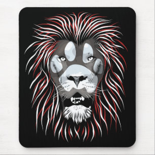 Tribal Lion Face Mouse Mat