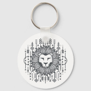 Tribal Lion Key Ring