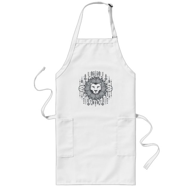 Tribal Lion Long Apron (Front)