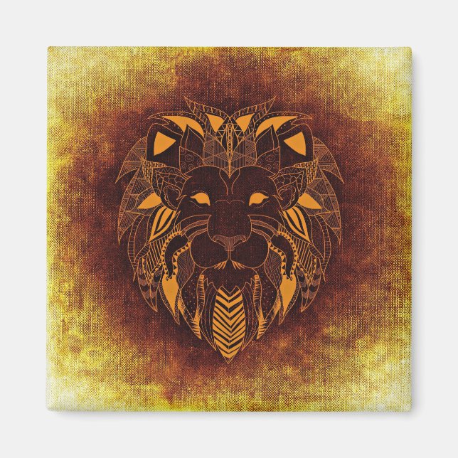 tribal lion magnet (Front)