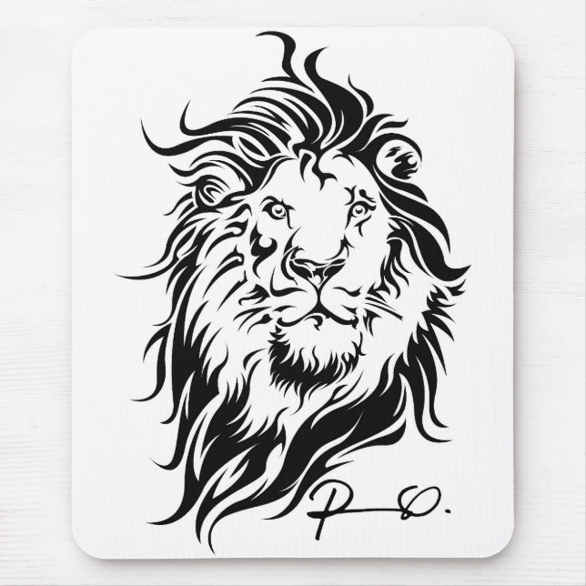Tribal Lion Mouse Mat (Front)