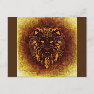 tribal lion postcard