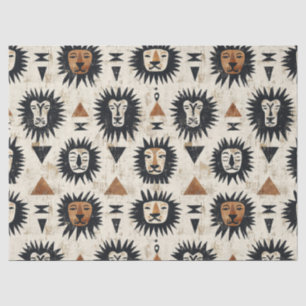 Tribal Lion Safari Pattern Tissue Paper