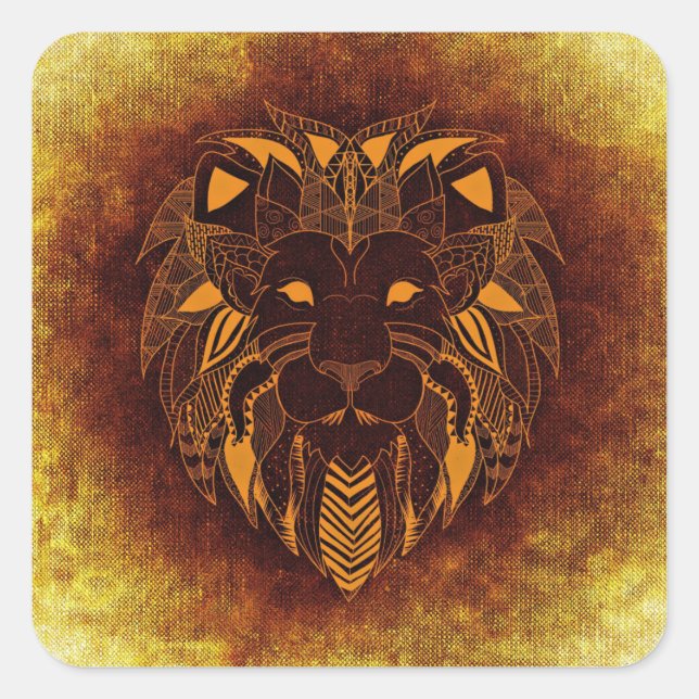 tribal lion stickers (Front)