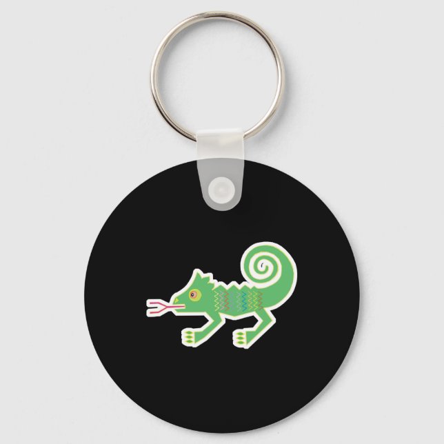 tribal lizard design key ring (Front)
