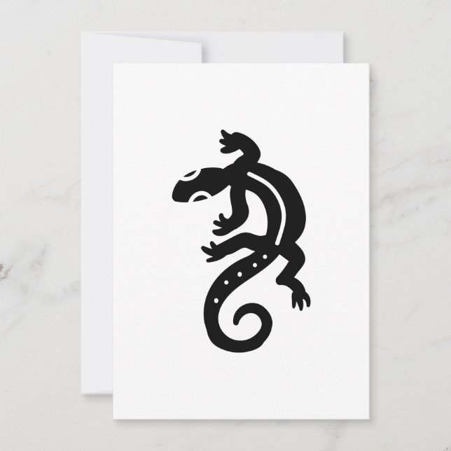 Tribal Lizard Holiday Card (Front)