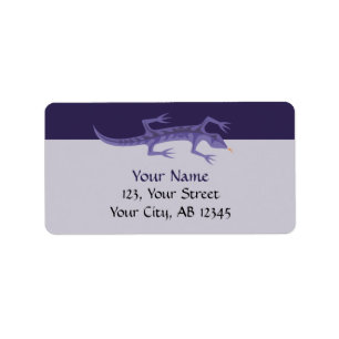 Tribal Lizard Mauve Label