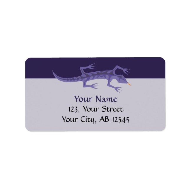 Tribal Lizard Mauve Label (Front)