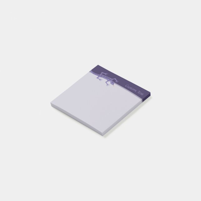 Tribal Lizard Mauve Post-it Notes (Angled)