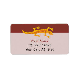 Tribal Lizard Orange Label