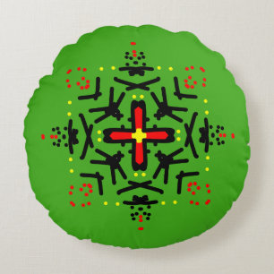 Tribal Mandala Art Round Cushion