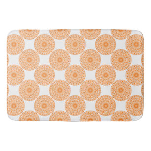 Tribal Mandala Orange Bath Mat