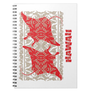 Tribal-Manta-Ray-Red Notebook