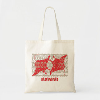 Tribal-Manta-Ray-Red Tote Bag