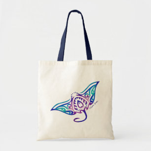 Tribal Manta Ray Tote Bag