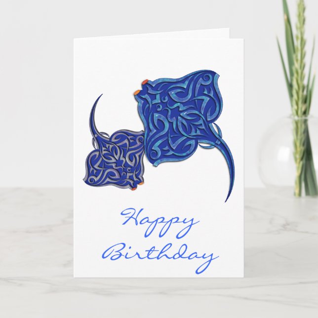Tribal Manta Rays Card (Front)